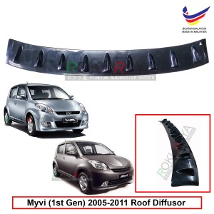Perodua Myvi (1st Gen) 2005-2011 Vortex Generator Shark Fin Aerodynamic Rear Top Roof Diffuser Diffusor