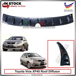 Toyota Vios XP40 (1st Gen) 2002-2007 Vortex Generator Shark Fin Aerodynamic Rear Top Roof Diffuser Diffusor