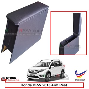 Honda BRV BR-V 2015 4' Plywood PVC Armrest Center Console Box (Black)