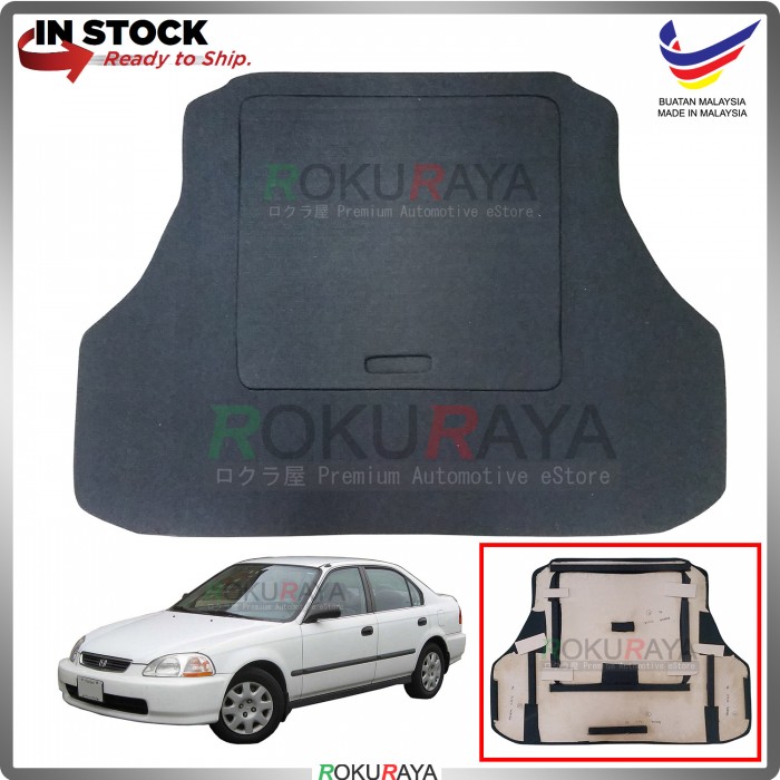 Honda Civic Ek So4 Custom Fit 15mm Rear Bonnet Spare Tyre Tire Tayar Cover Back Hard Board Papan Carpet Wrapped