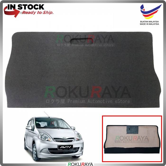 Perodua Viva Custom Fit 15mm Rear Bonnet Spare Tyre Tire Tayar Cover Back Hard Board Papan Carpet Wrapped
