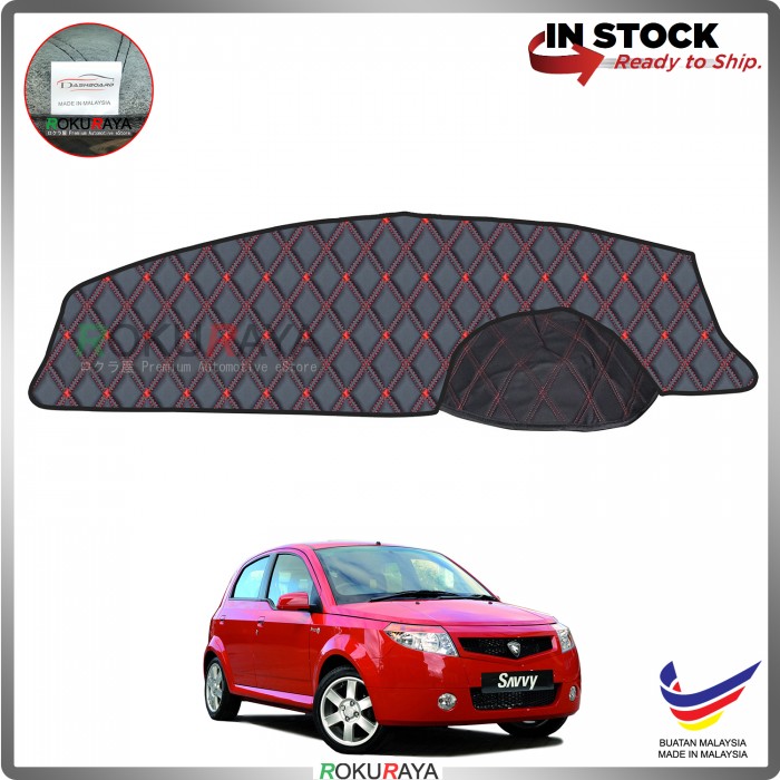 Proton Savvy RR Malaysia Custom Fit Dashboard Cover (RED LINE)