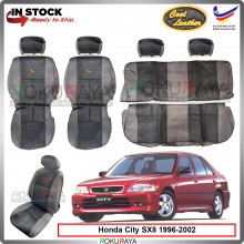 Honda City SX8 1996-2002 Cool FABRIC Coolmax Custom Fitting Cushion Cover Car Seat Accessories BLACK