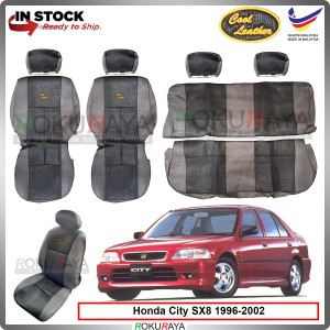 Honda City SX8 1996-2002 Cool FABRIC Coolmax Custom Fitting Cushion Cover Car Seat Accessories BLACK