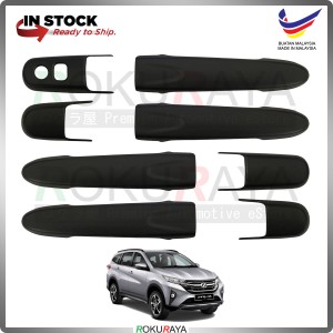 Perodua Aruz 2019 (8in1) Door Outer Handle Trim Cover ABS Plastic (Matt Black)