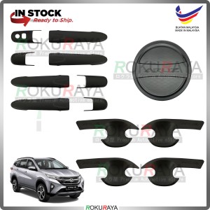 Perodua Aruz 2019 (Door Inner + Outer + Fuel Cap) Trim Cover ABS Plastic (Matt Black)