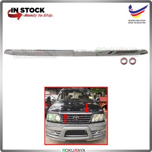 Toyota Unser (2002 Facelift Model ONLY) Front Bonnet Hood Top Center Grill Moulding Garnish (Chrome)