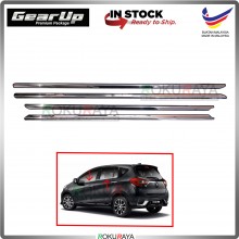 Perodua Myvi (3rd Gen) 2018 Gear Up Door Window Trim Panel Chrome Garnish Moulding (Stainless Steel)