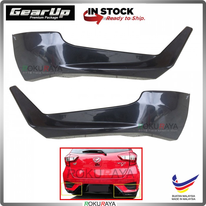Perodua Myvi 3rd Gen 2018 Abs Plastic Rear Bodykit Rear Skirting Moulding Garnish Gear Up Raw Material