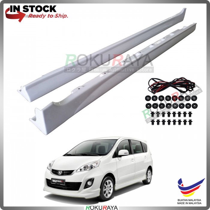 Perodua Alza Facelift 2014 Abs Plastic Bodykit Side Skirting Clips Rubber Lining Special Edition Se Pair