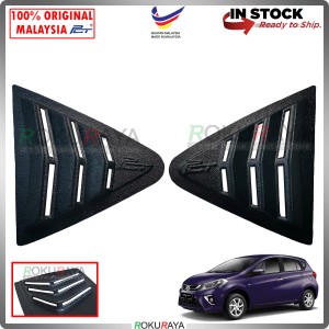Prerodua Myvi VVTi (3rd Gen) 2018 Mustang Rear Triangle Side Window Mirror Cover Louvre Air Terjun