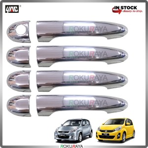 Perodua Myvi (1st & 2nd Gen) Door Handle Cover Garnish Trim ABS Plastic (CHROME OUTER)