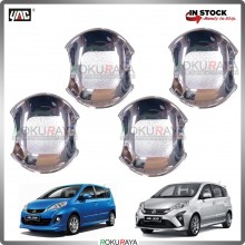 Perodua Alza Door Handle Cover Garnish Trim ABS Plastic (CHROME BOWL)