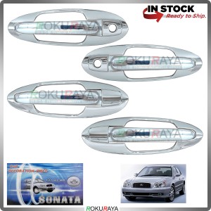 Hyundai Sonata EF (4th Gen) 98-05 Door Handle Cover Garnish Trim ABS Plastic (CHROME OUTER)