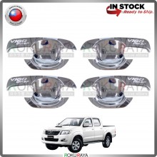 [CHROME BOWL] Toyota Hilux Vigo 2005-2015 Door Handle Cover Garnish Trim ABS Plastic
