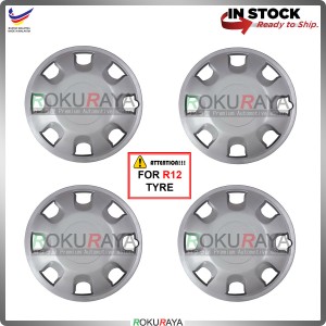4in1 Universal R12'' Inch Car Wheel Cover Tyre Center Hub Cap Steel Rim (Viva OEM Design)