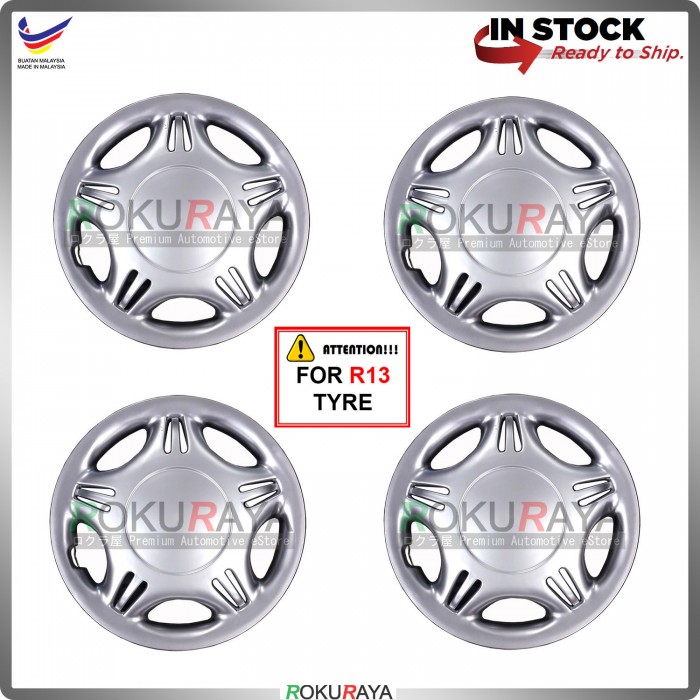 4in1 Universal R13'' Inch Car Wheel Cover Tyre Center Hub Cap Steel Rim