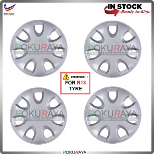 4in1 Universal R13'' Inch Car Wheel Cover Tyre Center Hub Cap Steel Rim (Saga BLM FLX Design)
