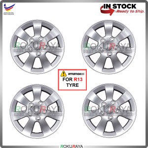 4in1 Universal R13'' Inch Car Wheel Cover Tyre Center Hub Cap Steel Rim (Waja Design)