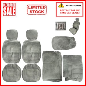 [SOLD OUT] Alcantara Leather Fabric Sponge Cotton Universal Car Seat Cushion Covers (Honda) Grey