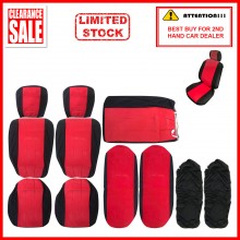 Fabric Sponge Cotton Universal Car Seat Cushion Covers (Concorde) Red