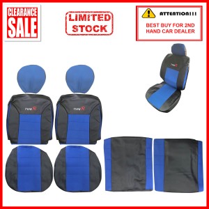 PU PVC Leather Fabric Sponge Cotton Universal Car Seat Cushion Covers (Type R) Blue