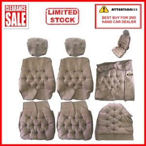Fabric Sponge Cotton Universal Car Seat Cushion Covers (Comi) Studded Sofa Biege