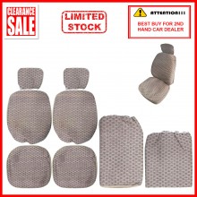 Fabric Sponge Cotton Universal Car Seat Cushion Covers (Patterned) Biege