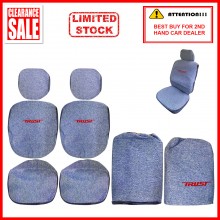 Fabric Sponge Cotton Universal Car Seat Cushion Covers (Trust) Blue