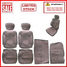Fabric Sponge Cotton Universal Car Seat Cushion Covers (Pattern) Brown