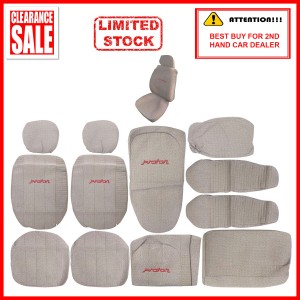 Fabric Sponge Cotton Universal Car Seat Cushion Covers (Proton) Biege