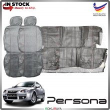[REAR 1PCS GREY] Proton Persona Elegance SV PU Leather PVC Semi Cowhide Custom Fitting Cushion Cover Car Seat