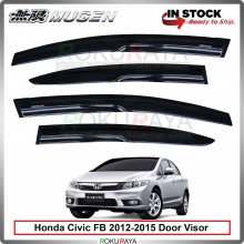 Honda Civic FB (9th Gen) 2011-2015 Mugen Curve Door Visor Air Press Wind Deflector (8cm Width)