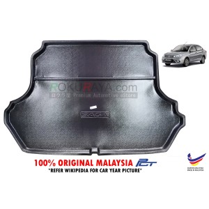 Proton Saga ( 3rd Gen ) 2016 VVT Custom Fit Original PE Non Slip Rear Trunk Boot Cargo Tray