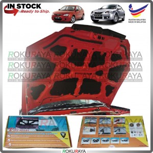 [FRONT] Proton Gen2 Persona Old Car Heat Sound Vibration Proof Bonnet Deadening Insulation Mat Span Sponge 10mm Thick