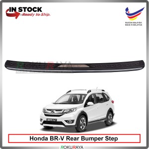 Honda BRV BR-V [CHROME STAINLESS STEEL] Custom Fit  ABS Car Rear Bumper Step Scratch Guard Garnish Protector
