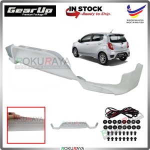 Perodua Axia 2014-2019 Bodykit Original Gear Up ABS Plastic Clips Rubber Lining REAR SKIRT