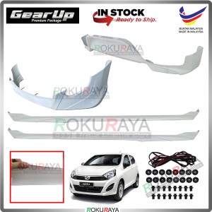 Perodua Axia G Spec 2014-2017 Bodykit Original Gear Up ABS Plastic Clips Rubber Lining FULL SET SKIRT 4IN1