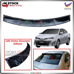 Toyota Vios Facelift 2019 Rear Wing Spoiler Visor Windscreen Sun Shade (Vortex Generator Diffuser)