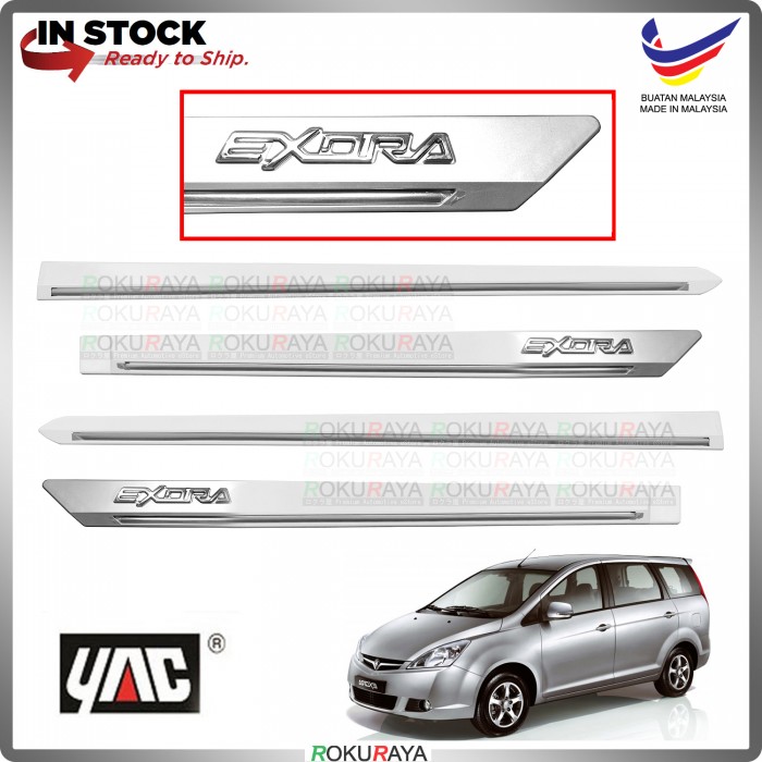[SOLID WHITE] Proton Exora Original Side Door Moulding Garnish Body