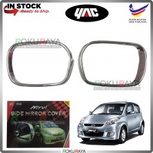 [CHROME] Perodua Myvi Old (1st Gen) Custom Fit ABS Plastic Door Side Mirror Garnish Moulding Cover