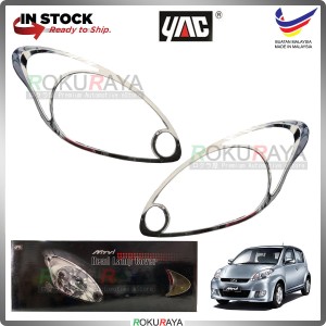 [CHROME] Perodua Myvi Old (1st Gen) Type2 Custom Fit ABS Plastic Car Head Lamp Eye Lid Brow Cover