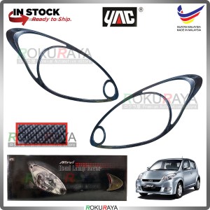[CARBON] Perodua Myvi Old (1st Gen) Type2 Custom Fit ABS Plastic Car Head Lamp Eye Lid Brow Cover
