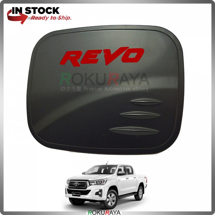 Toyota Hilux Revo Rocco Rogue Fuel Gas Tank Cap Trim Cover (Matt Black)