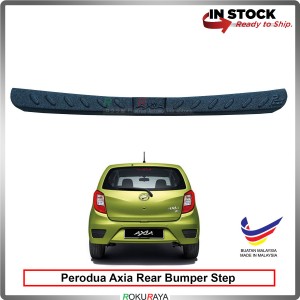 Perodua Axia 2014-2018 Custom Fit Original ABS Car Rear Bumper Step Scratch Guard Garnish Protector
