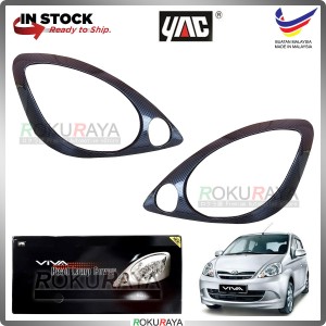 [CARBON] Perodua Viva Custom Fit ABS Plastic Car Head Lamp Eye Lid Brow Cover