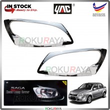 [CHROME] Proton Saga BLM Custom Fit ABS Plastic Car Head Lamp Eye Lid Brow Cover