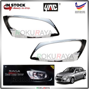 [CHROME] Proton Saga BLM Custom Fit ABS Plastic Car Head Lamp Eye Lid Brow Cover