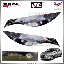[CHROME] Proton Saga BLM Type2 Custom Fit ABS Plastic Car Head Lamp Eye Lid Brow Cover