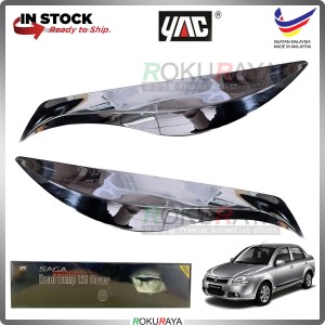 [CHROME] Proton Saga BLM Type2 Custom Fit ABS Plastic Car Head Lamp Eye Lid Brow Cover